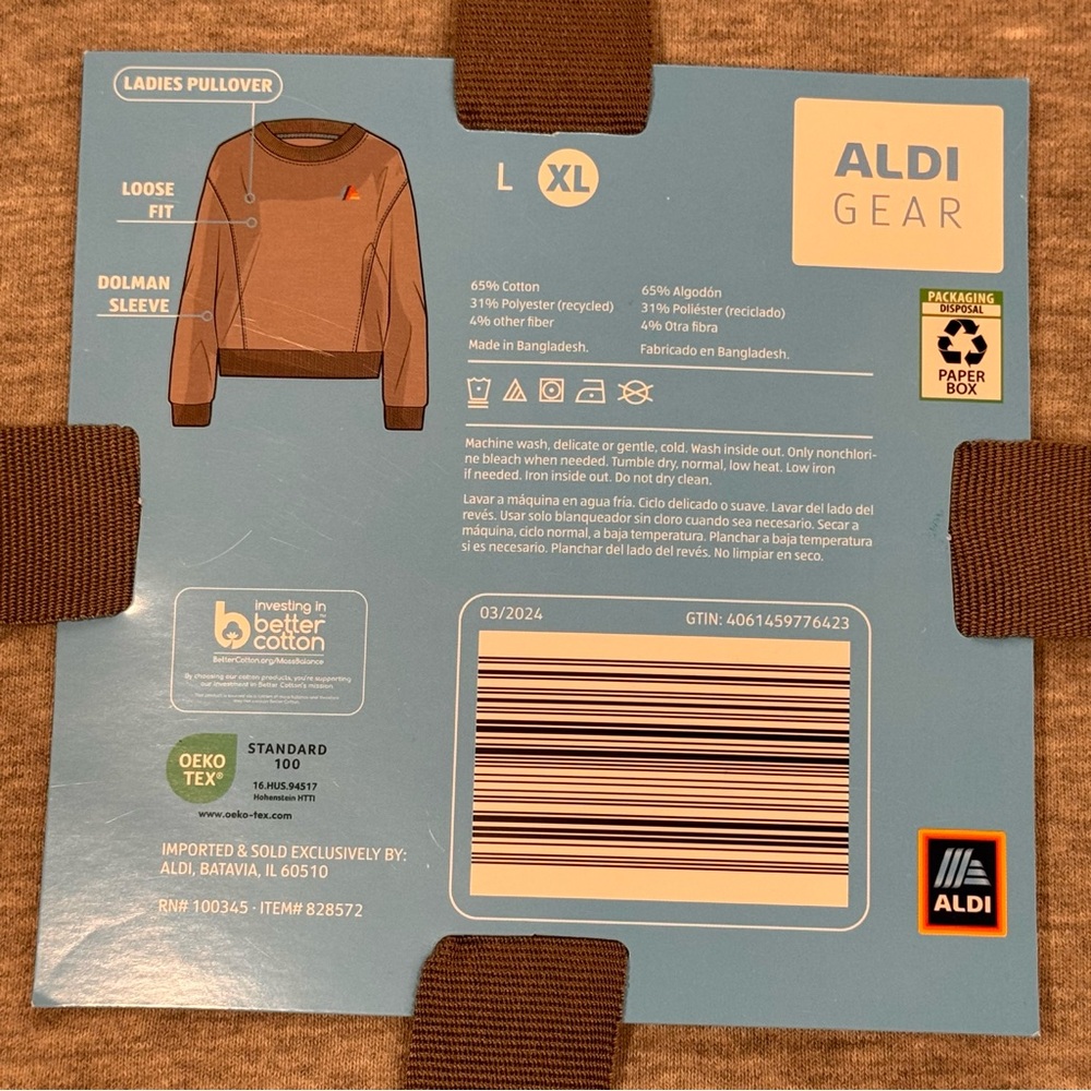 ALDI Gear 2024 Capsule Collection Ladies Pullover Sweatshirt NWT - Picture 6 of 7